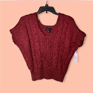 NWT Jessica Simpson Chunky Crop Dolman Sleeve Sweater XS Oversized